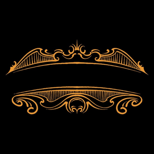 Vector grabado tatuaje ilustración patrón barroco