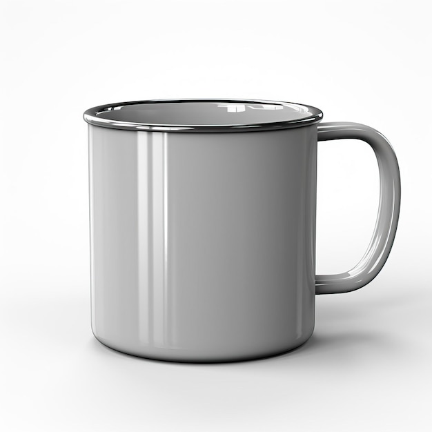 Vector vector de gradiente de color gris mug fondo blanco aislado
