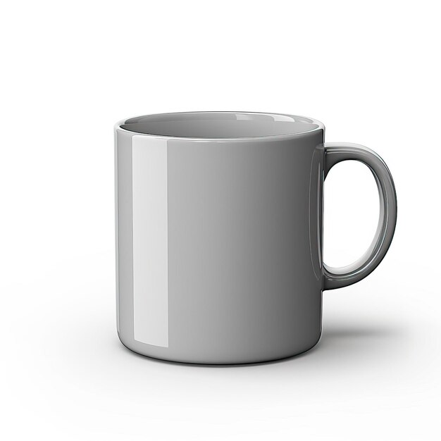 Vector de gradiente de color gris Mug fondo blanco aislado