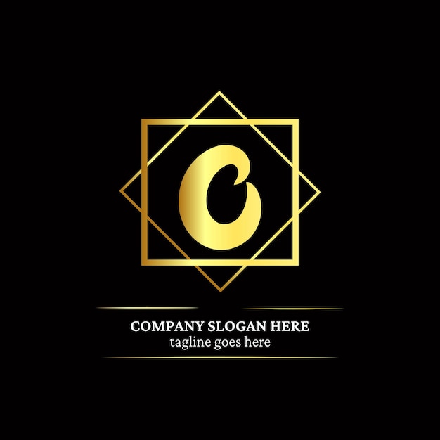 Vector gradiente dorado o logo
