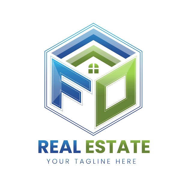 vector gradiente FO inmobiliaria logo