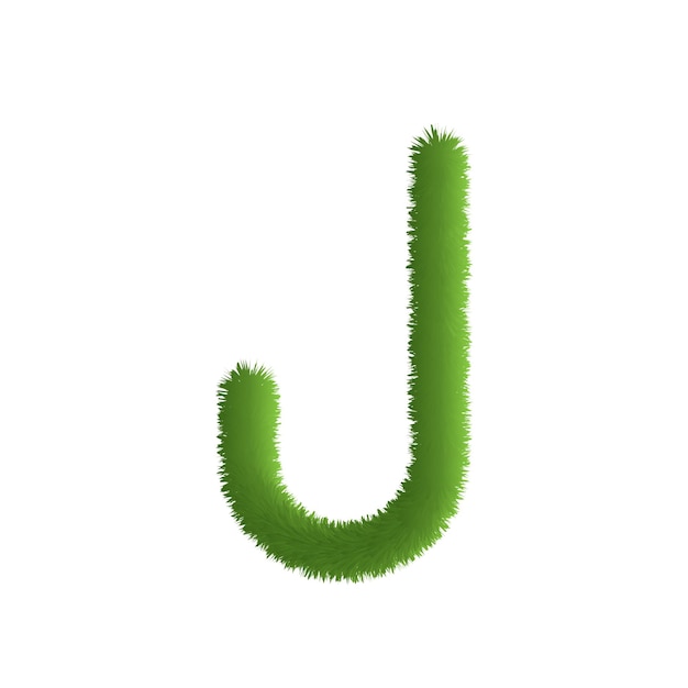 Vector de gradiente de letra verde 3d