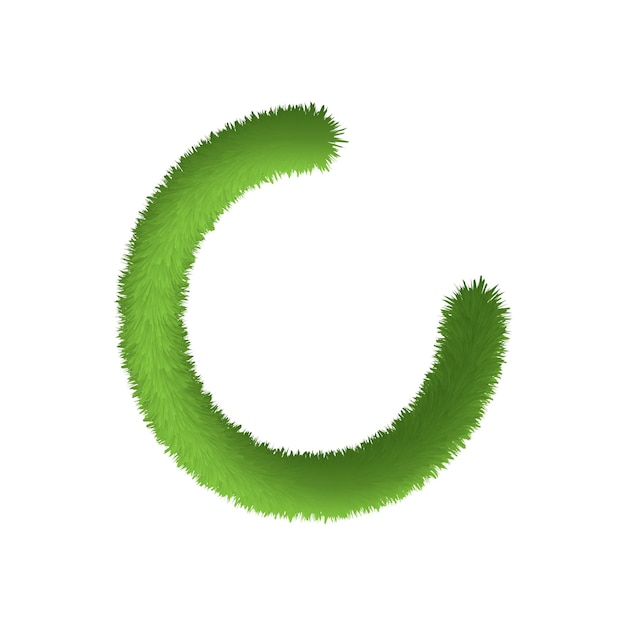 Vector de gradiente de letra verde 3d