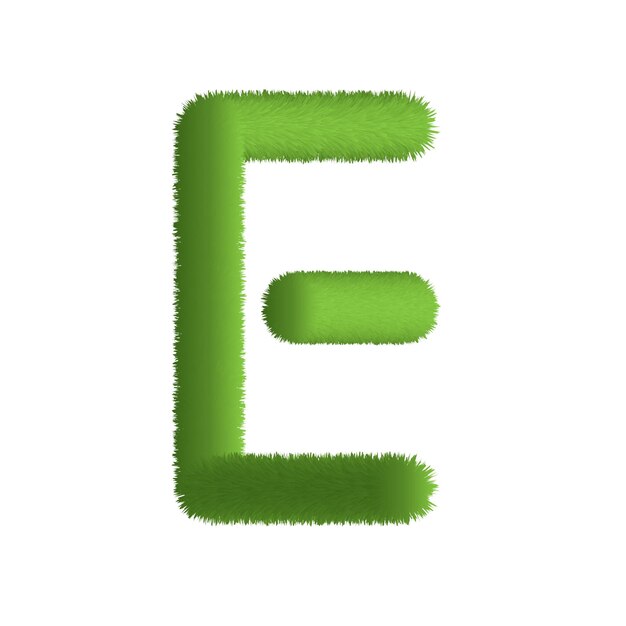 Vector de gradiente de letra verde 3d