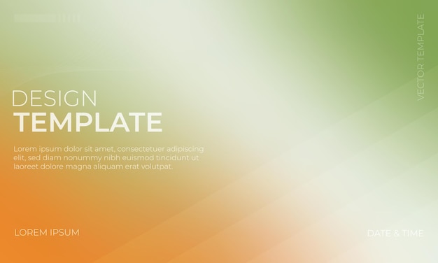 Vector Gradiente Textura granulada Diseño de fondo verde blanco y naranja
