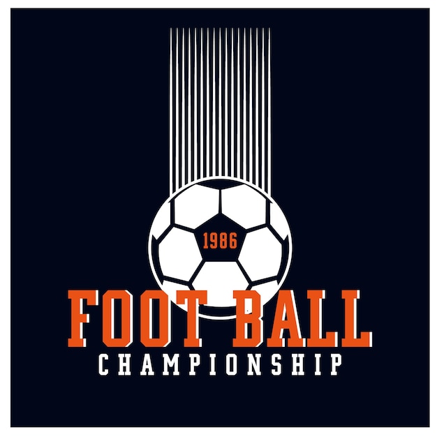 Vector gráfico de camiseta de tipografía de deporte de fútbol