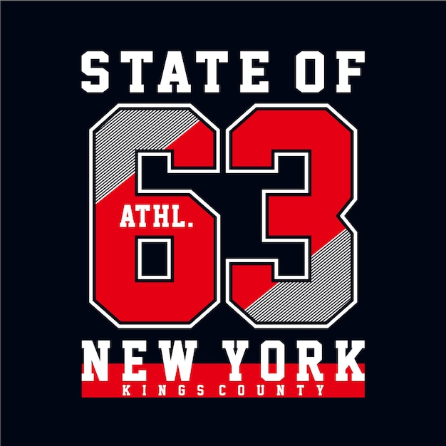 Vector gráfico de camiseta de tipografía de estado de nueva york