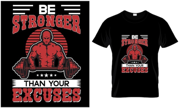 Vector gráfico de diseño de camiseta de gimnasio