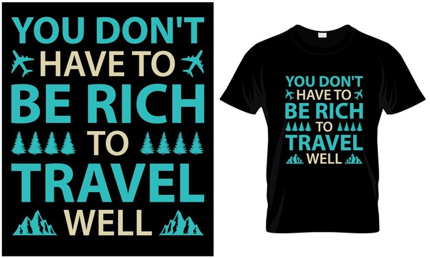 Vector gráfico de diseño de camiseta de viaje