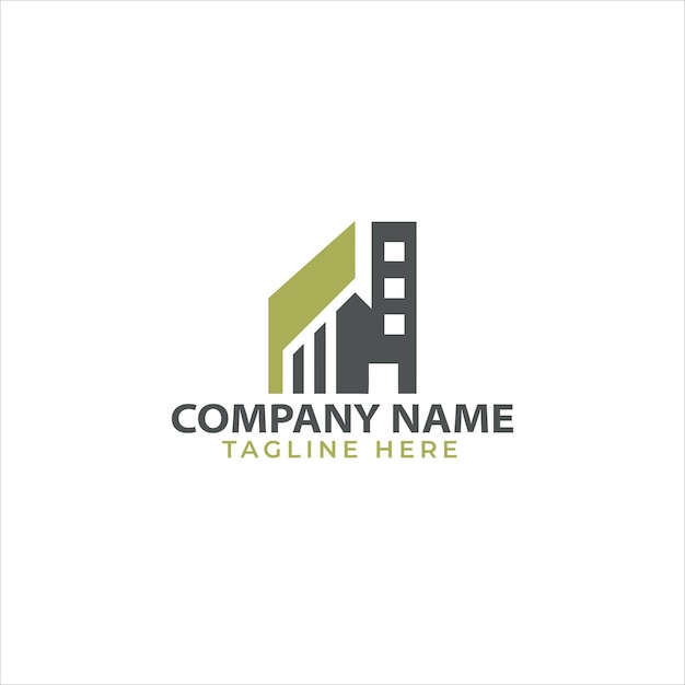 Vector gráfico de ilustración del diseño del logotipo de la construcción de viviendas