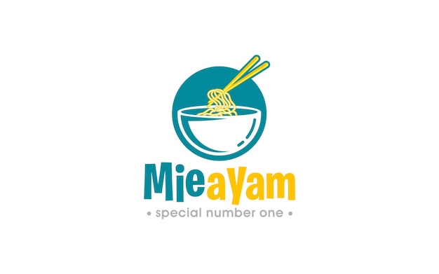 Vector gráfico de ilustración del diseño del logotipo de los fideos