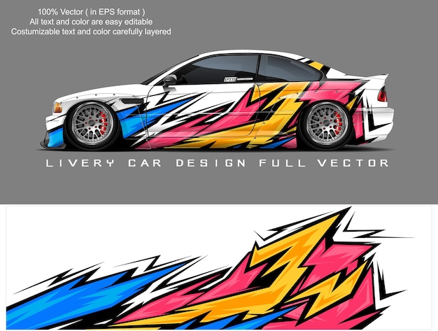Vector gráfico de librea de automóviles diseño de fondo grunge abstracto para envoltura de vinilo de vehículos y automóviles