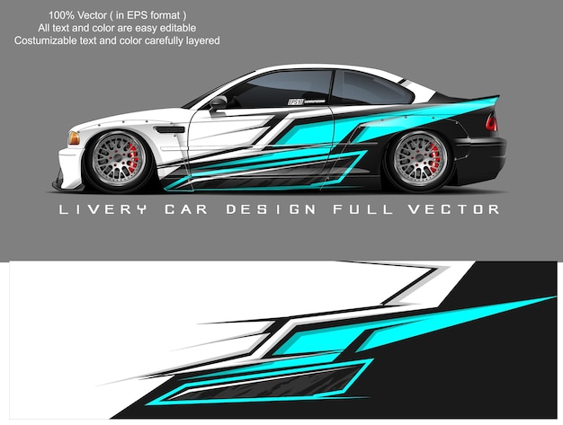 Vector gráfico de librea de automóviles diseño de fondo grunge abstracto para envoltura de vinilo de vehículos y marca de automóviles