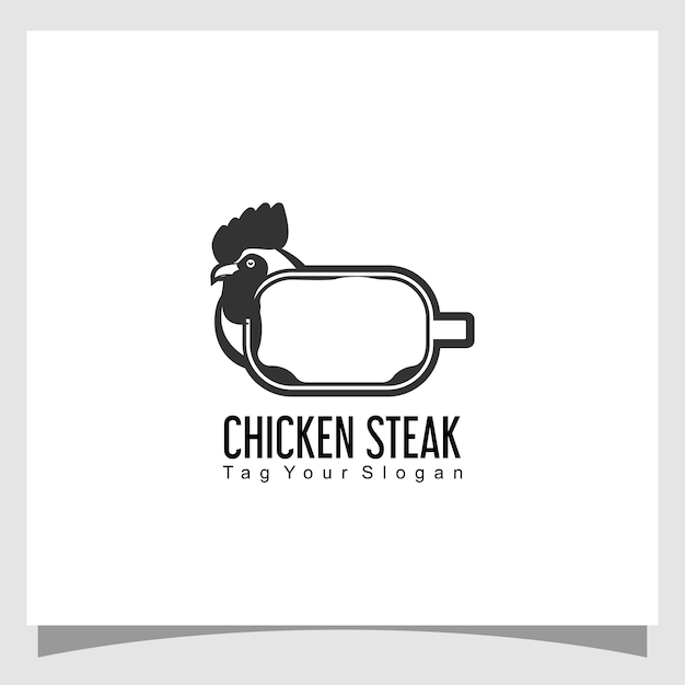 Vector vector gráfico del logotipo del restaurante de bistec de pollo