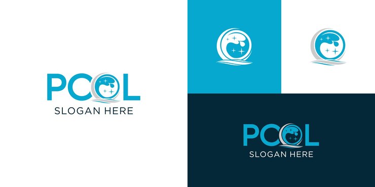 Vector gráfico para piscina Concepto Diseño del logotipo