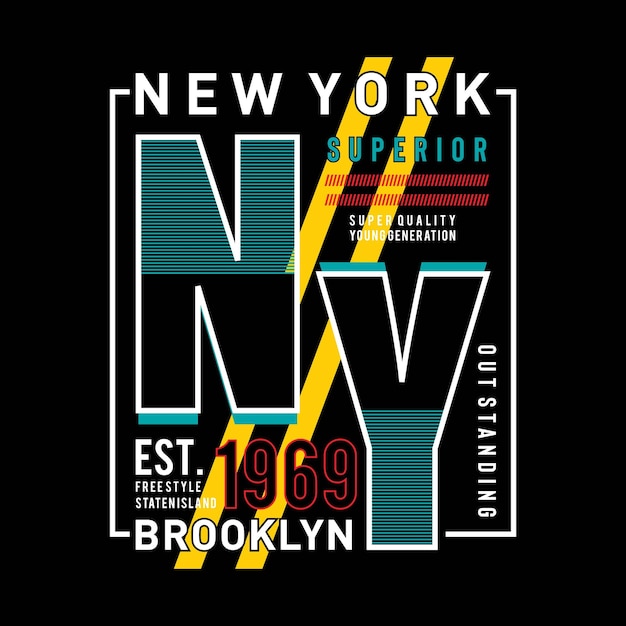 Vector gráfico superior del diseño de la camiseta de la tipografía de nueva york
