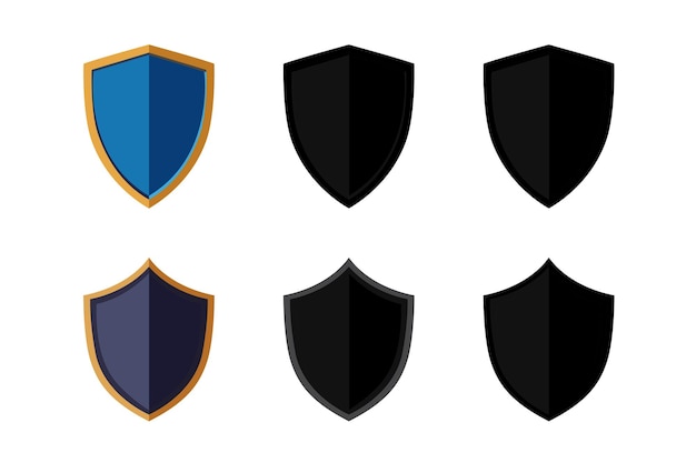 vector gran colección de iconos y símbolos de escudo
