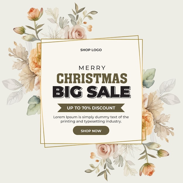 Vector gran venta para las publicaciones de Instagram de Navidad