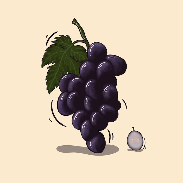 Vector vector grapes art retro color (color de las uvas vectoriales)