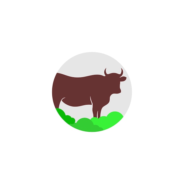 Vector grapick ilustración del diseño del logotipo de la vaca