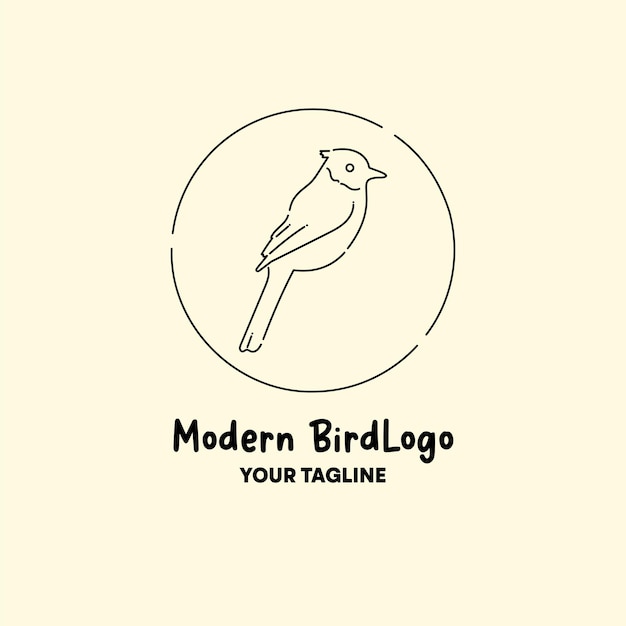Vector Gratis Logo Bird line moderno
