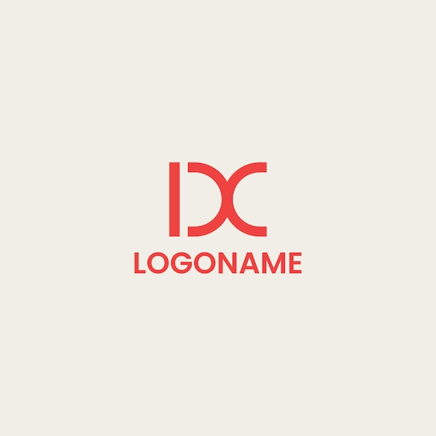 Vector Gratis Plantilla de vector de diseño de logotipo de letra DX icono de concepto de logotipo de empresa