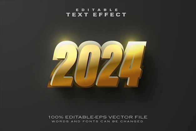 Vector gratuito feliz año nuevo 2024 venta ilustración con letras 3D sobresalientes