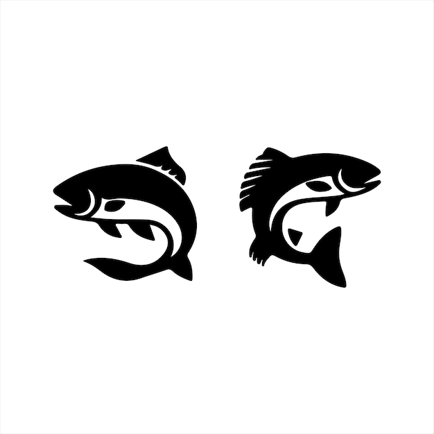 Vector gratuito siluetas de peces
