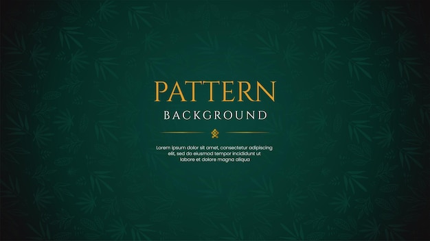 vector grenn oscuro hojas florales patrón ornamento de fondo