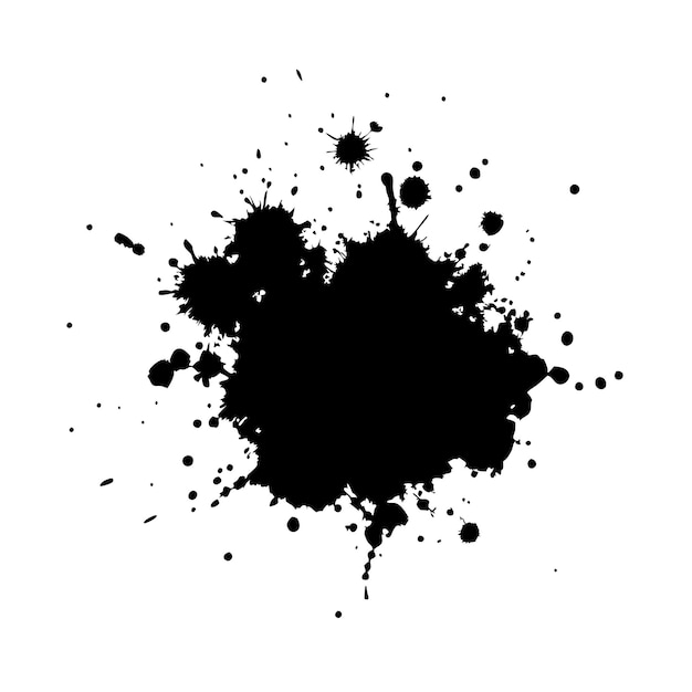 Vector grunge tinta salpicado aislado fondo blanco 23