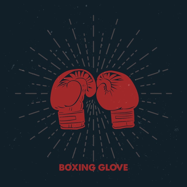 Vector de guante de boxeo perfecto Punch