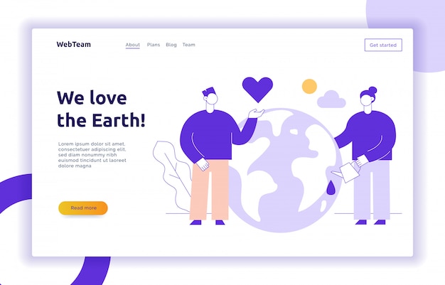 Vector guardar la plantilla de diseño de banner de página web de planeta