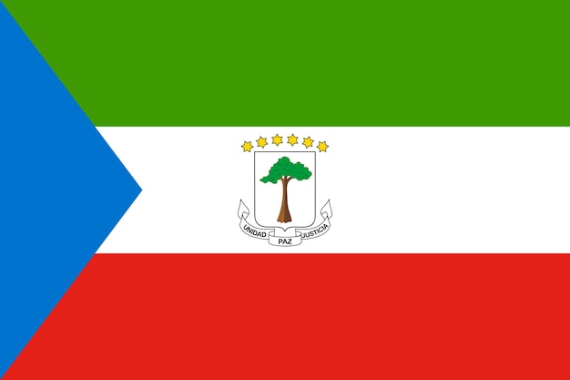 Vector de Guinea Ecuatorial Ilustración de la bandera Símbolo nacional