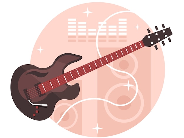 Vector de la guitarra eléctrica