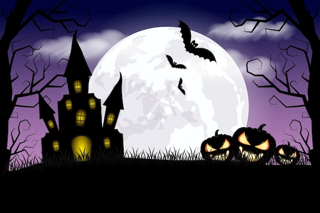 Vector vector de halloween. ilustración sombría para las vacaciones.