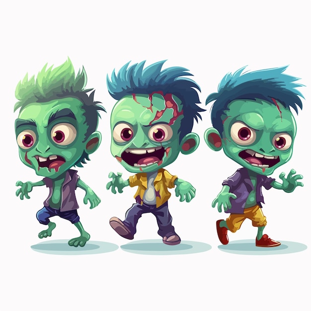 Vector de Halloween niño zombie AI Generación