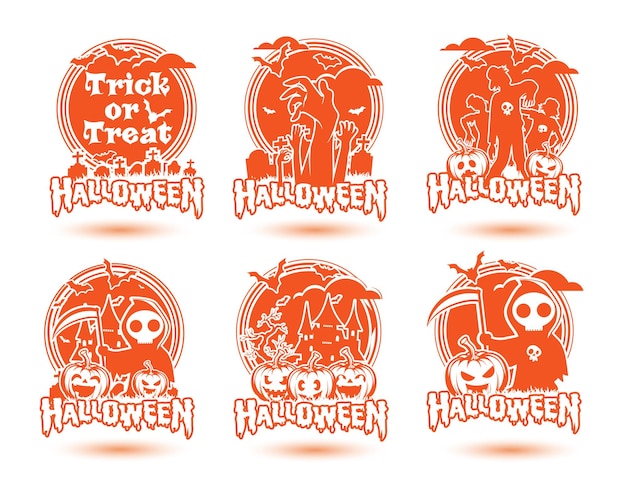 Vector de Halloween o logotipo Póster Arte vectorial