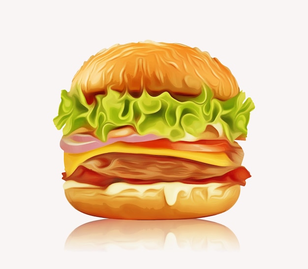 Vector de hamburguesa aislado