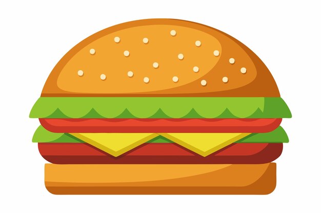 Vector de hamburguesa en fondo blanco