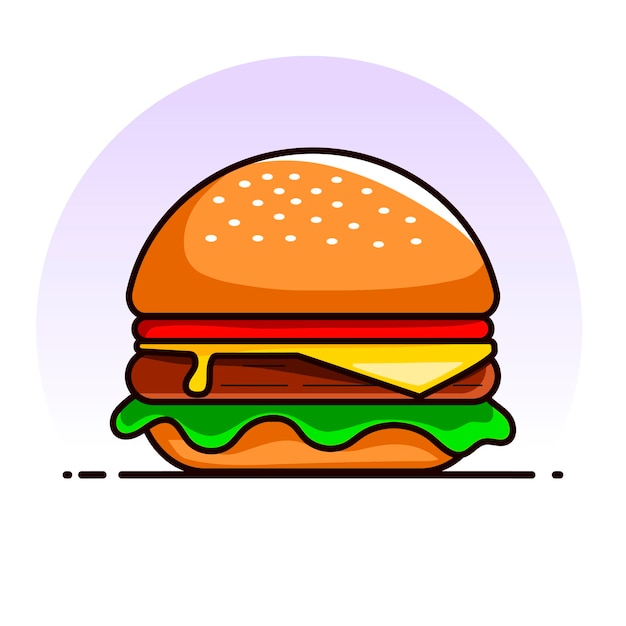 vector de hamburguesa