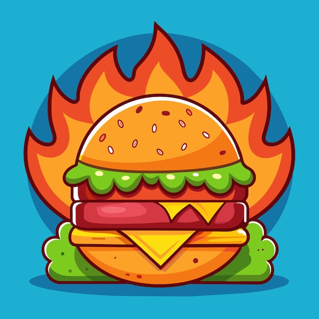 Vector de las hamburguesas