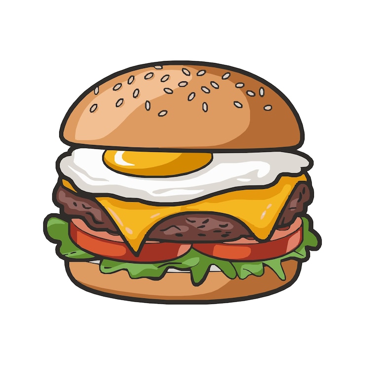 Vector vector de las hamburguesas
