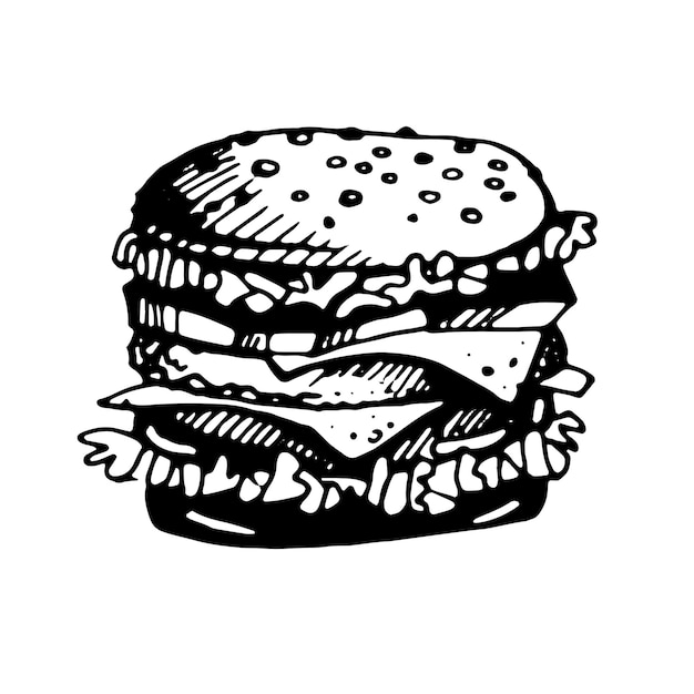 Vector de las hamburguesas