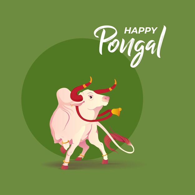 vector happy pongal festival diseño de fondo artístico vector