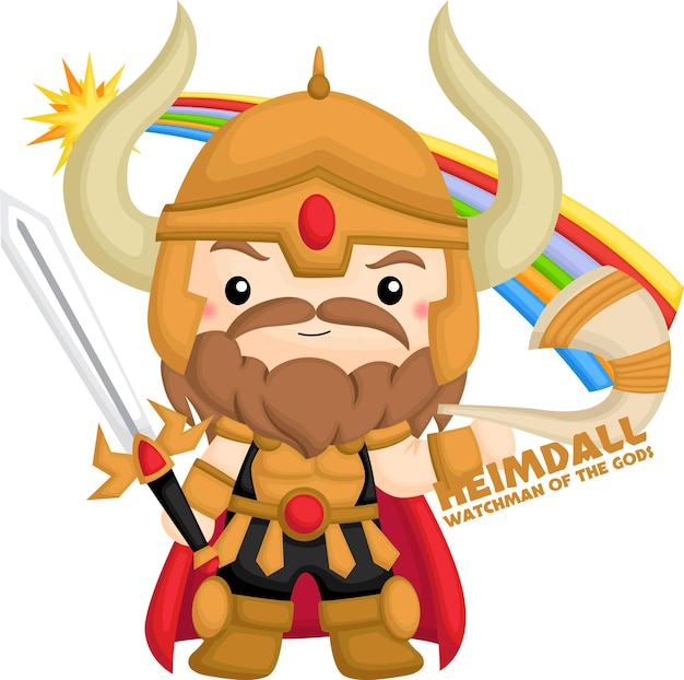 Un vector de Heimdall de la mitología nórdica