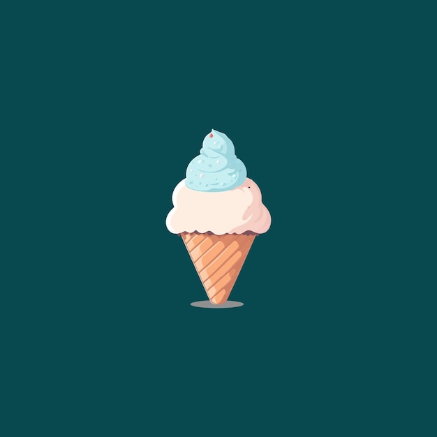 Un vector de helado lindo obra de arte de helado