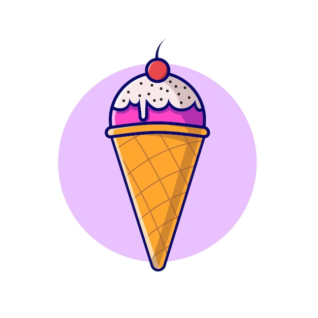 vector de helado lindo