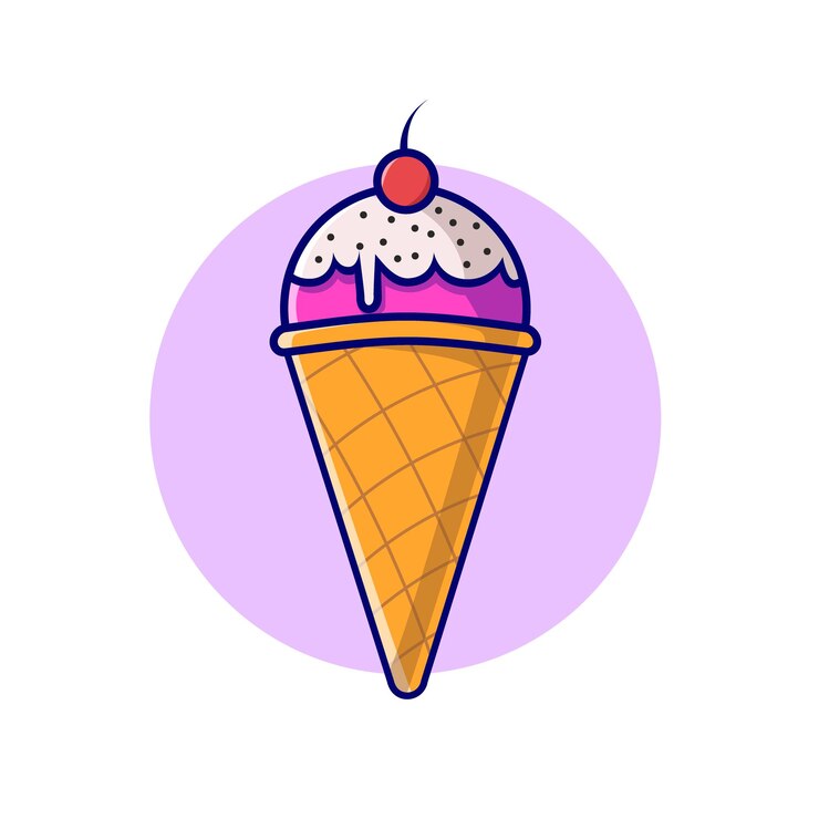 vector de helado lindo