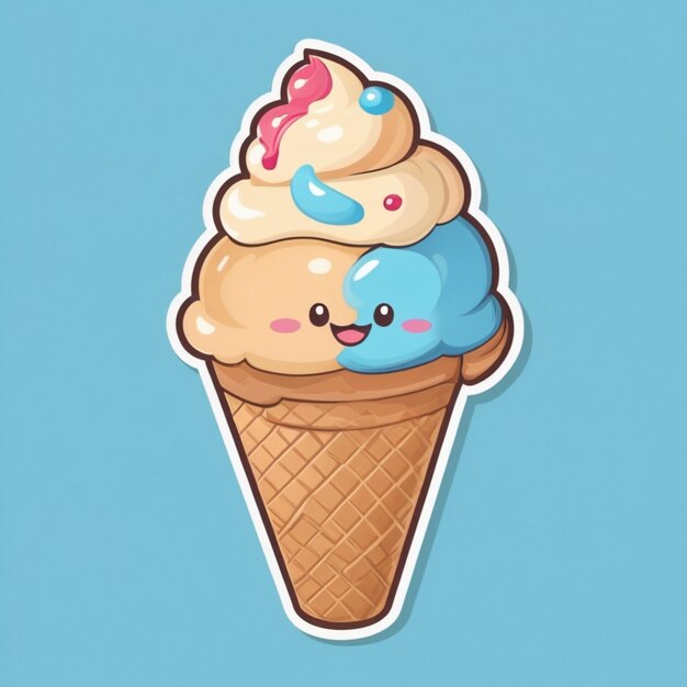 Vector vector de helado sobre un fondo blanco