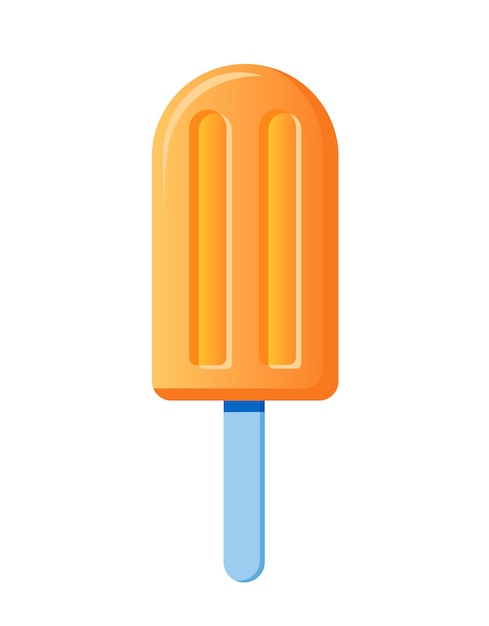 Vector de helado de verano de palomitas de naranja